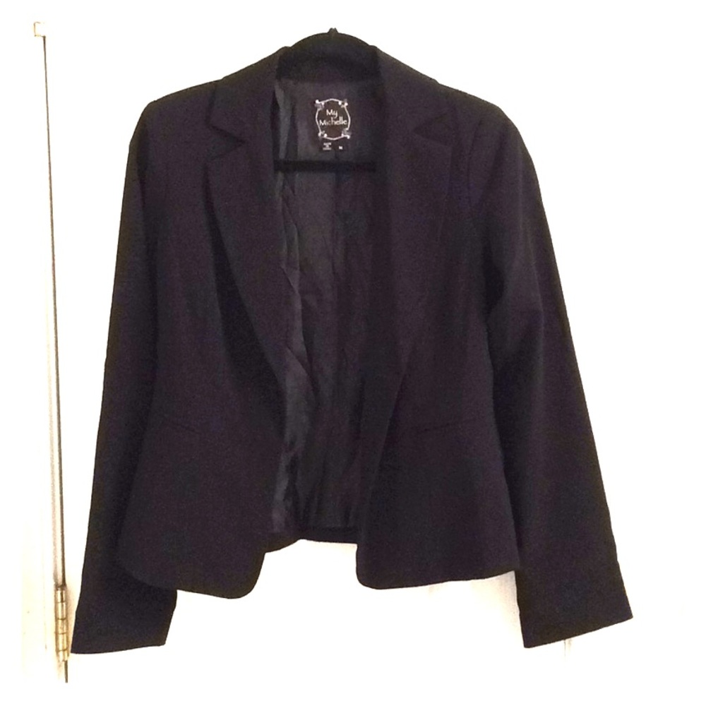 Juniors’ black double button blazer